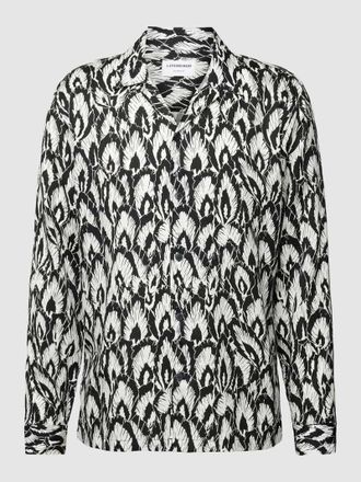 Lindbergh Lindbergh Relaxed Fit Freizeithemd mit Allover-Muster in Black, Gr&ouml;&szlig;e S