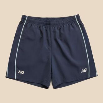 New Balance Uomo Australian Open Tournament Novelty Short in Blu, Politessuto, Taglia XL