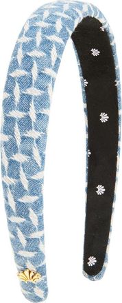 Lele Sadoughi Lattice Denim Headband in Cadet Blue at Nordstrom