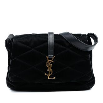 Saint Laurent Pre-owned Womens Quilted Satin Le 57 Shoulder Bag - Black Textile - One Size