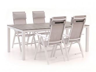 Bellagio la vita attrattiva Bellagio Avenza/Fidenza 183cm dining tuinset 5-delig verstelbaar