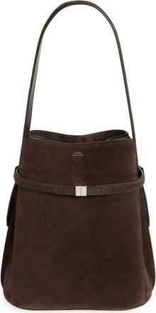 Toteme Belted Suede Bucket Bag in Brown at Nordstrom