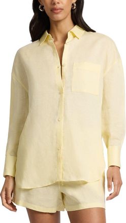 Onia Air Linen-Blend Boyfriend Shirt