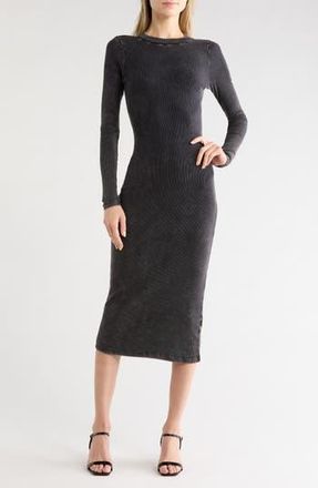 Young Fabulous & Broke Dax Long Sleeve Midi Dress in Black Gold Mineral at Nordstrom Rack, Size X-Small