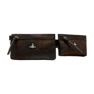 Vivienne Westwood Belt Bags, unisex, Brown, Size: ONE SIZE Double Pouch Belt