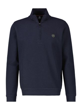 Lerros Sweatshirt LERROS Sweat-Troyer in Strukturqualit&auml;t, Herren, Gr. 6XL, blau (classic navy), 94% Baumwolle, 4% Polyester, 2% Elasthan, Sweatshirts Sweats