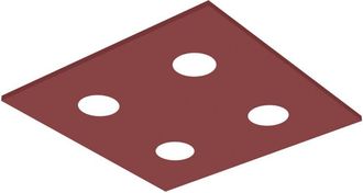 Lumicom Lumicom - River Square 4x Plaf&oacute;n Monocolor Mate