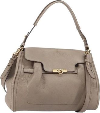 Ferragamo Pre-owned Handbags, female, Beige, Size: ONE SIZE Pre-owned Handbag