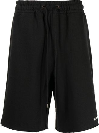 We11done logo-print shorts - unisex - Cotton - S - Black