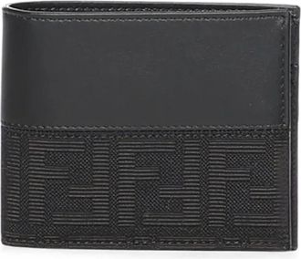 Fendi Bi-Fold Portemonnee met Muntvak - Heren - Portefeuilles - Zwart - ONE Size - Leer - Accessoires