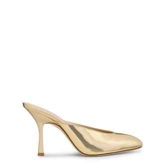 Stuart Weitzman Madison Mule 85 - Dames - Muiltjes - Geel - 36 EU - Leer - Schoenen