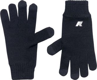 K-Way Costa Inglese Ribbed Gloves - Heren - Handschoenen - Blauw - L - Wol - Accessoires