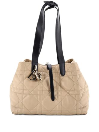 Dior Toujours Macrocannage Quilt Calfskin Medium tote bag - women - Calf Leather - One Size - Neutrals