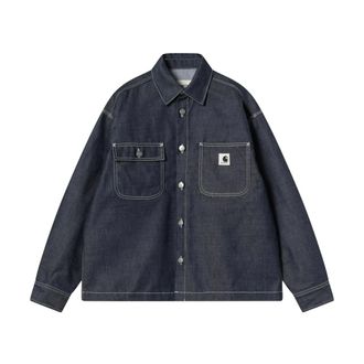 Carhartt Work in Progress Carhartt Wip, Denim Jackets, female, Blue, Size: M Carhartt WIP Coats