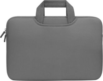 Generic Computer Inner Case Solid Color Multi Color Selection Daily Laptop Case Soft Leather Handbags for Women (Grey, 14)