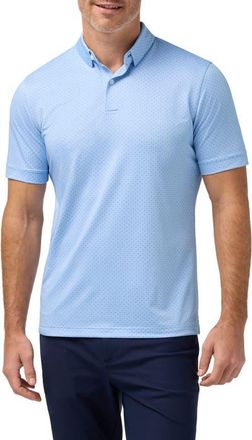 Mizzen+Main Halyard Trim Fit Performance Polo in Cloud Blue Tonal Dot at Nordstrom, Size Medium