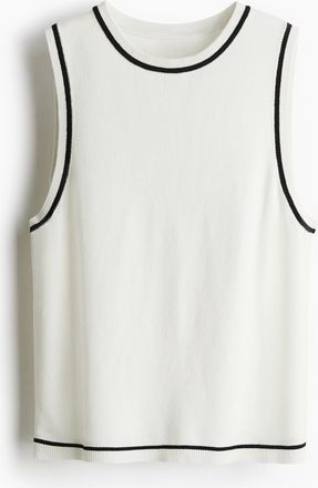 H&M Pullunder in Feinstrick - White