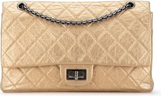 Chanel Pre-owned Womens Reissue 255 Quilted Flap Bag - Beige Leather - One Size