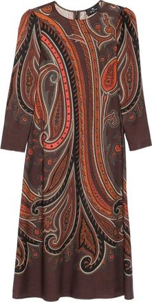 Etro Paisley-print Long-sleeve Dress