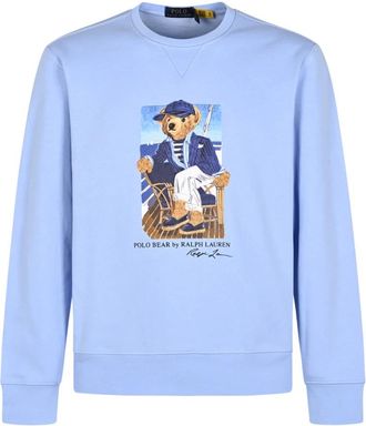 Polo Ralph Lauren Gebreid Sweater BS - Heren - Sweatshirts - Blauw - L - Hoodies & sweatvesten