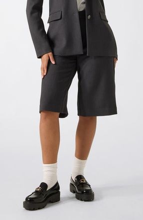 Guess Joandra Bermuda Shorts in Dark Grey Melange at Nordstrom, Size X-Small