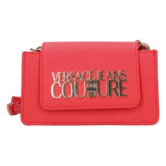 Versace Jeans Couture Tassen, Dames, Rood, ONE Size, Leer, Crossbody Bag