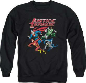 Gildan Justice League of America Pixel League Adult Crewneck Sweatshirt