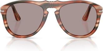 Persol 54mm Pilot Sunglasses in Striped Red And Green /Violet at Nordstrom