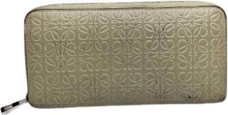 Loewe Pre-owned Leren Portemonnee - Dames - Vintage Accessoires - Wit - ONE Size - Leer - Vintage