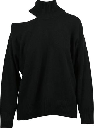Alpha Studio Asymmetrische Pullover - Dames - Coltruien - Zwart - S - Wol - Truien & Vesten