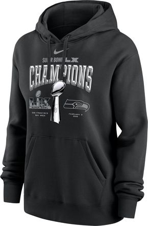 Nike Seattle Seahawks Super Bowl LX Champions Trophy Collection Nike Womens NFL Pullover Hoodie in Black | 00Z500A78Z-763