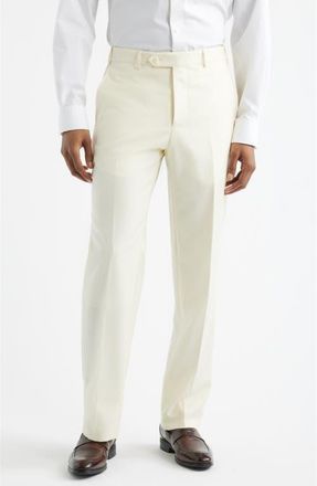 Zanella Devon Super 110s Serge Trousers in Cream at Nordstrom, Size 36