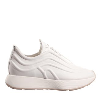H&ouml;gl White Fin Smooth Wave Details Thick Cushioning Sneakers