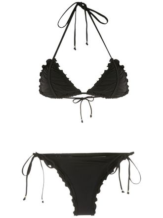 Amir Slama ripple effect bikini set - Black