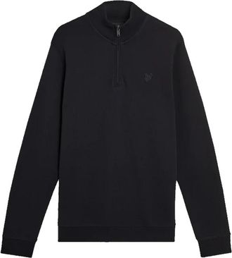 Lyle & Scott Superfine Katoen 1/4 Zip Sweatshirt - Heren - Vesten met rits - Zwart - XL - Katoen - Hoodies & sweatvesten