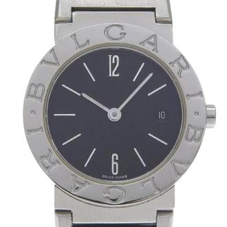 Bulgari Pre-owned roestvrijstalen horloge - Dames - Vintage Horloges - Zwart - ONE Size - Vintage