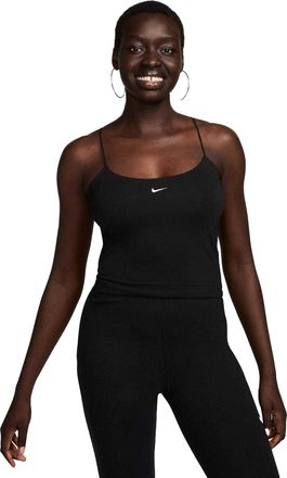 Nike Dames Logo Spaghettiband Camisole (Zwart)