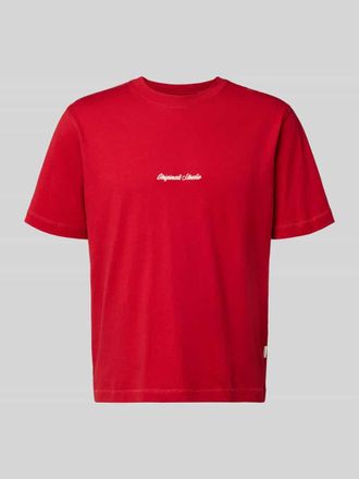 Jack & Jones Jack & Jones T-Shirt mit Label-Stitching Modell NORREBRO in Rot, Gr&ouml;&szlig;e XXL
