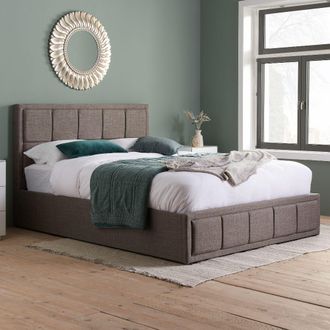 Birlea Fabric Ottoman Bed Frame Storage Hannover Gas Lift in Grey | Size: King