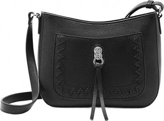 Brighton Womens Interlok Orla Crossbody Bag In Black