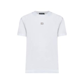 Dolce & Gabbana T-Shirts, female, White, Size: XS Logo T-shirt
