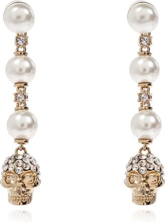 Alexander McQueen Oorbellen met glinsterende kristallen - Dames - Oorbellen - Geel - ONE Size - Accessoires
