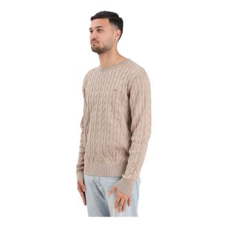 Tommy Hilfiger Heren, Truien, Beige, Maat: XL Katoen