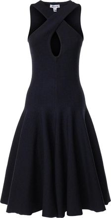 Alaia Knit Midi Dress With Wrap Front