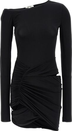 Nensi Dojaka Black Asymmetrical dress
