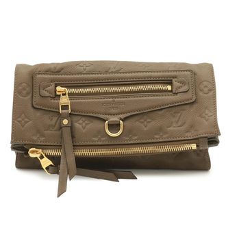 Louis Vuitton Brown Monogram Empreinte Leather Clutch Bag (Pre-Owned)