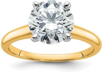 Diamond2Deal 14k Gold 2 1/2 Ct Lab Grown Diamond Solitaire Engagement Ring