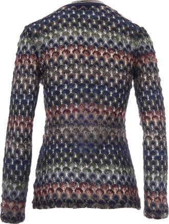 Missoni Womens Knit Top Multi Dark Version Viscose Metal Jumpers Sweater