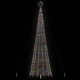 vidaXL &Aacute;rbol De Navidad Led Con Estacas 1534 Leds Colores 500 Cm Vidaxl