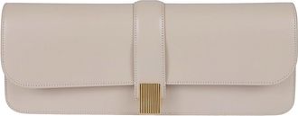 Khaite Sleek Elongated Clutch with Gold-Tone Clasp